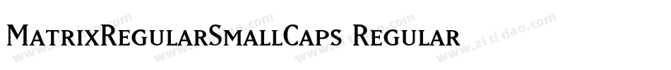 MatrixRegularSmallCaps Regular字体转换